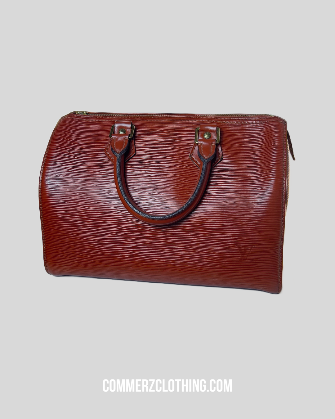 Vintage Louis Vuitton Speedy 30 Braun T12 Luxus Handtasche Gesamtansicht