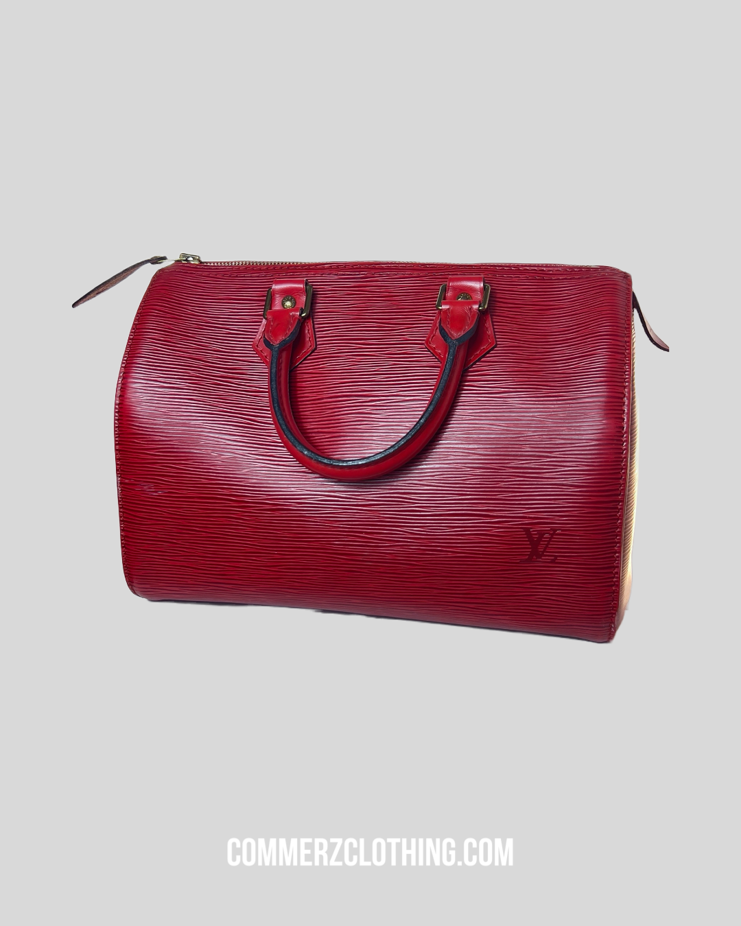 Vintage Louis Vuitton Speedy 30 Rot T11 Luxus Handtasche Werbefoto