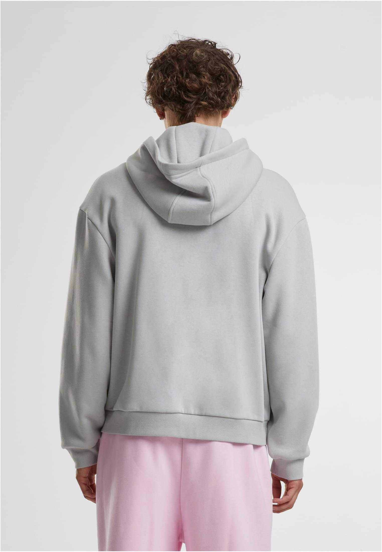 C159 Commerz Fluffy Zip Hoodie Light Grey Men