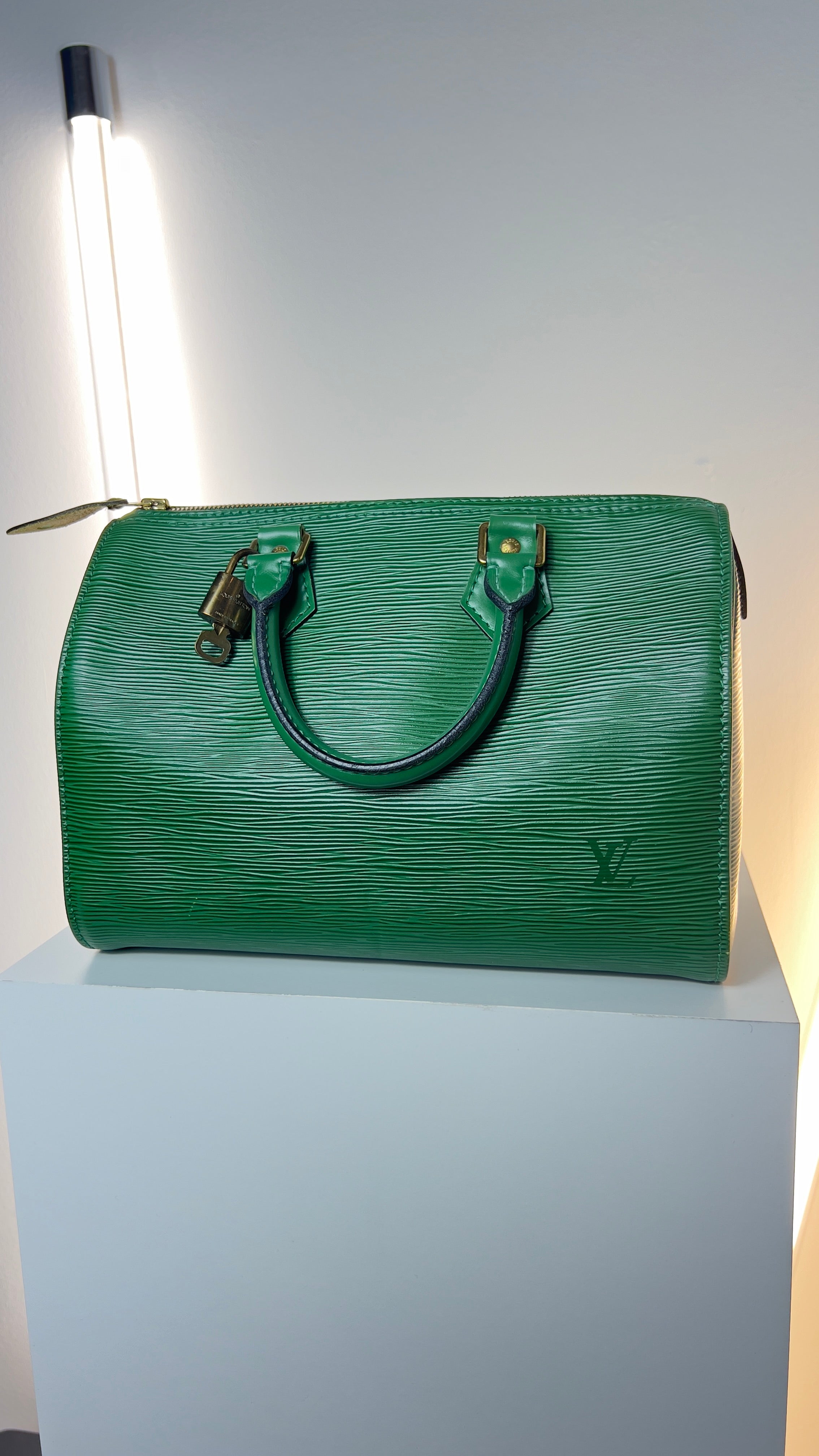 Vintage Louis Vuitton Speedy 30 grün T10 Luxus Handtasche