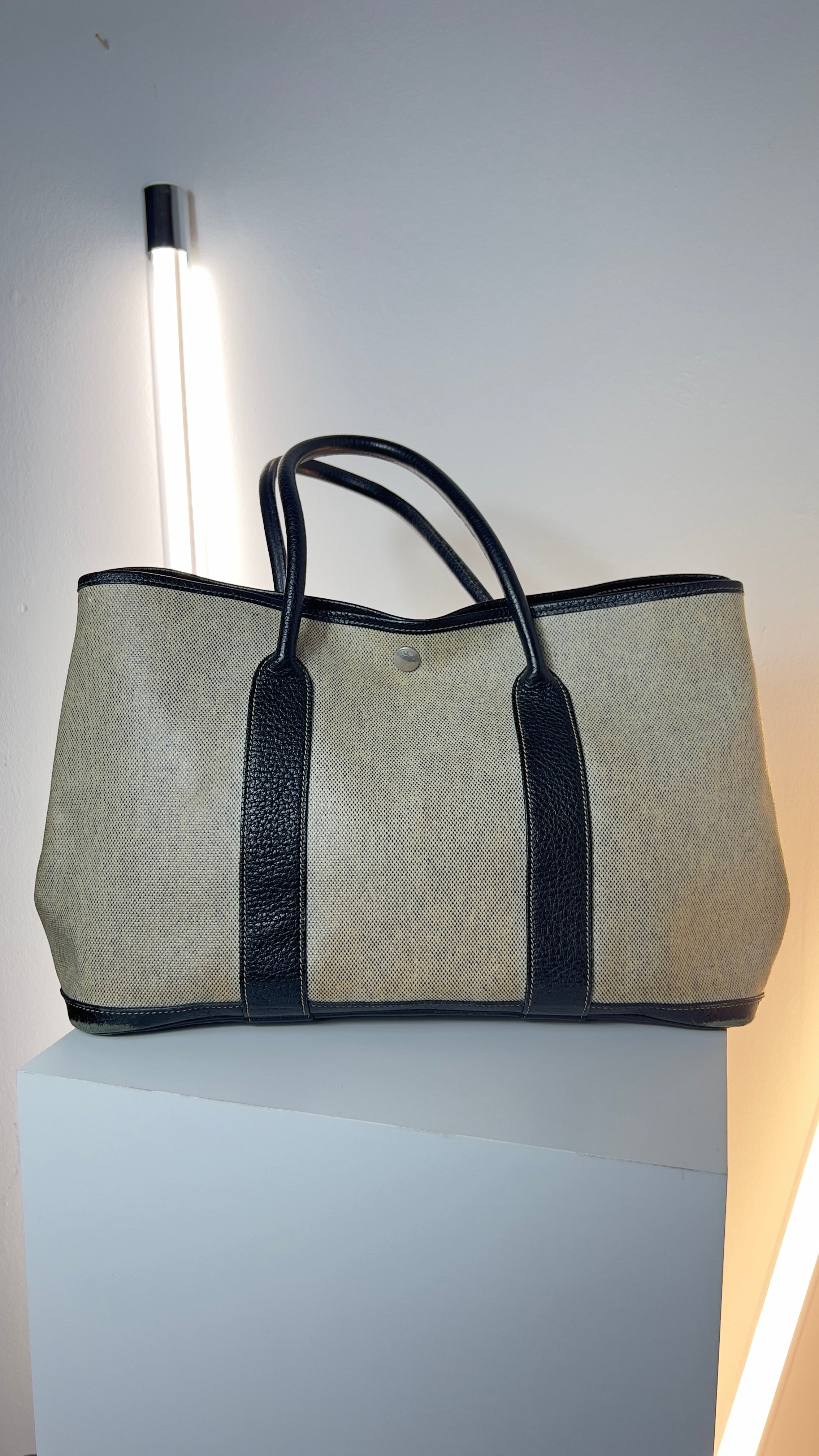 Vintage Hermes Garden Party T15 Luxus Handtasche vorne