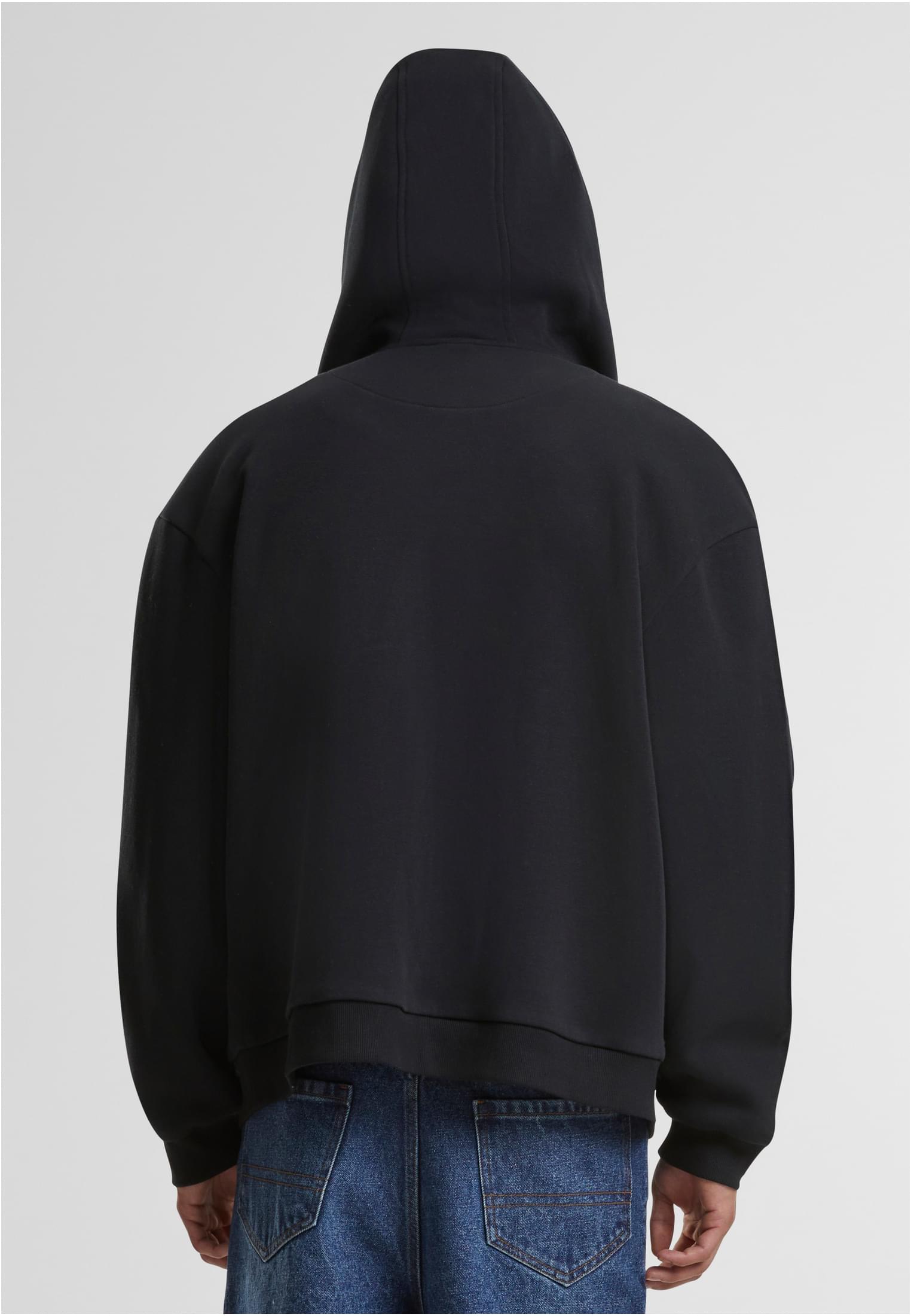 C137 Commerz Fluffy Zip Hoodie Black Men