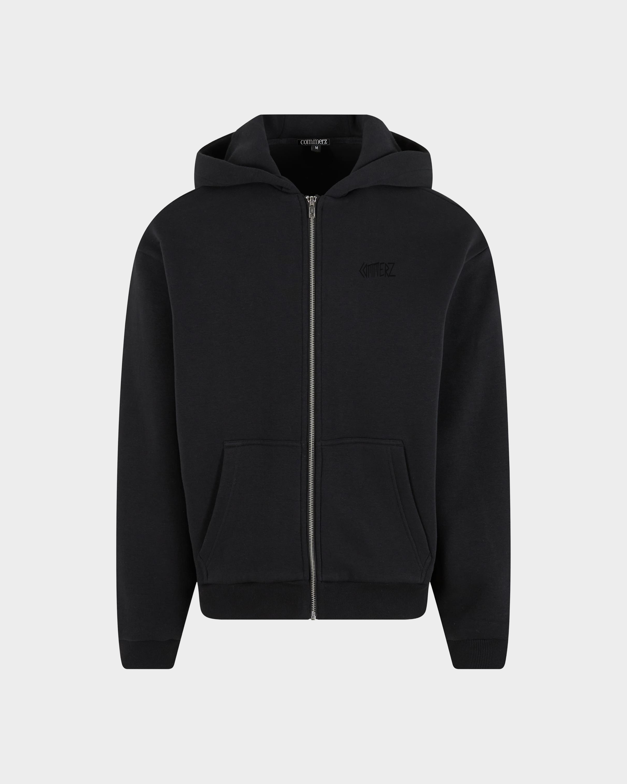 C137 Commerz Fluffy Zip Hoodie Black Men