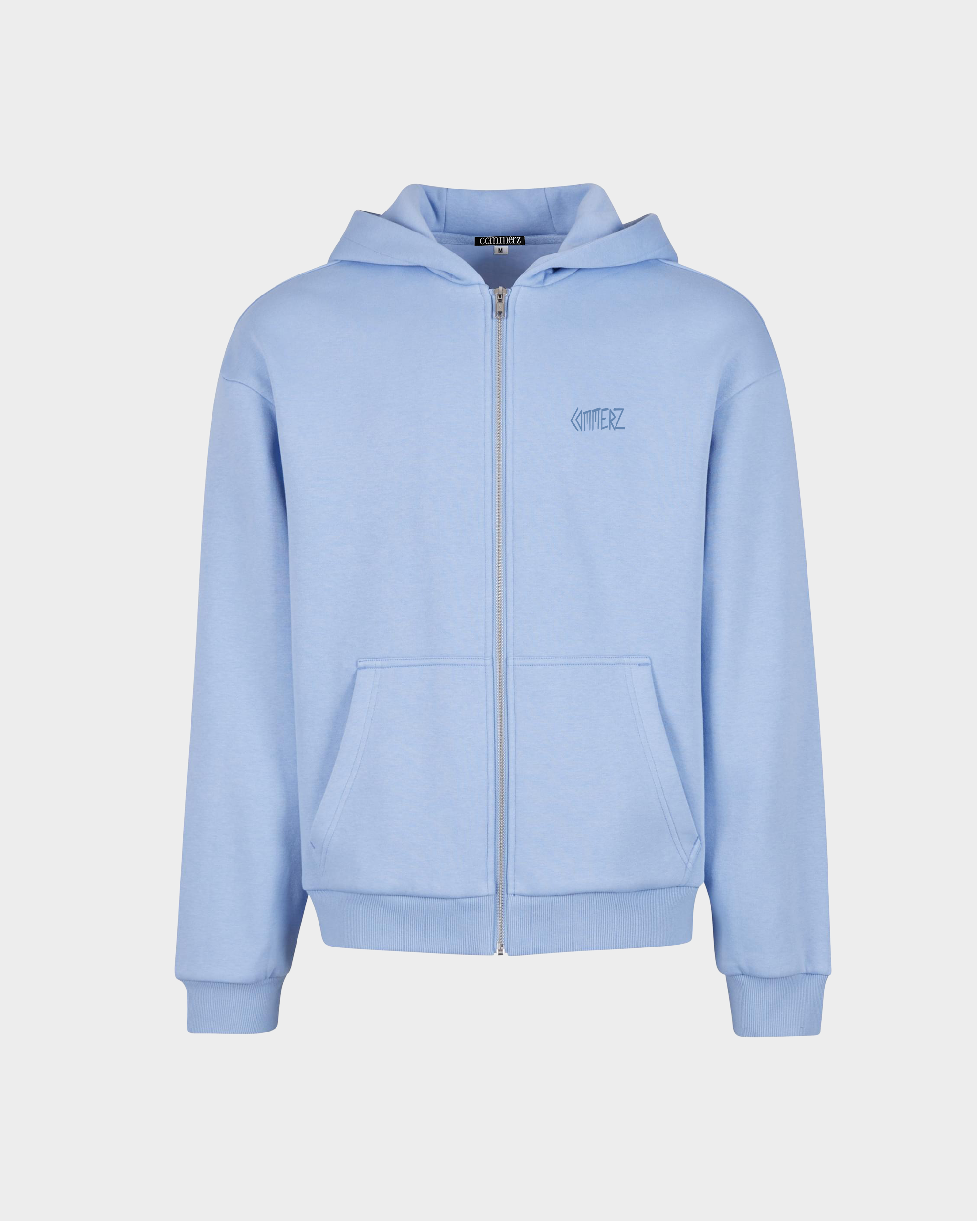 C139 Commerz Fluffy Zip Hoodie Light Blue Men