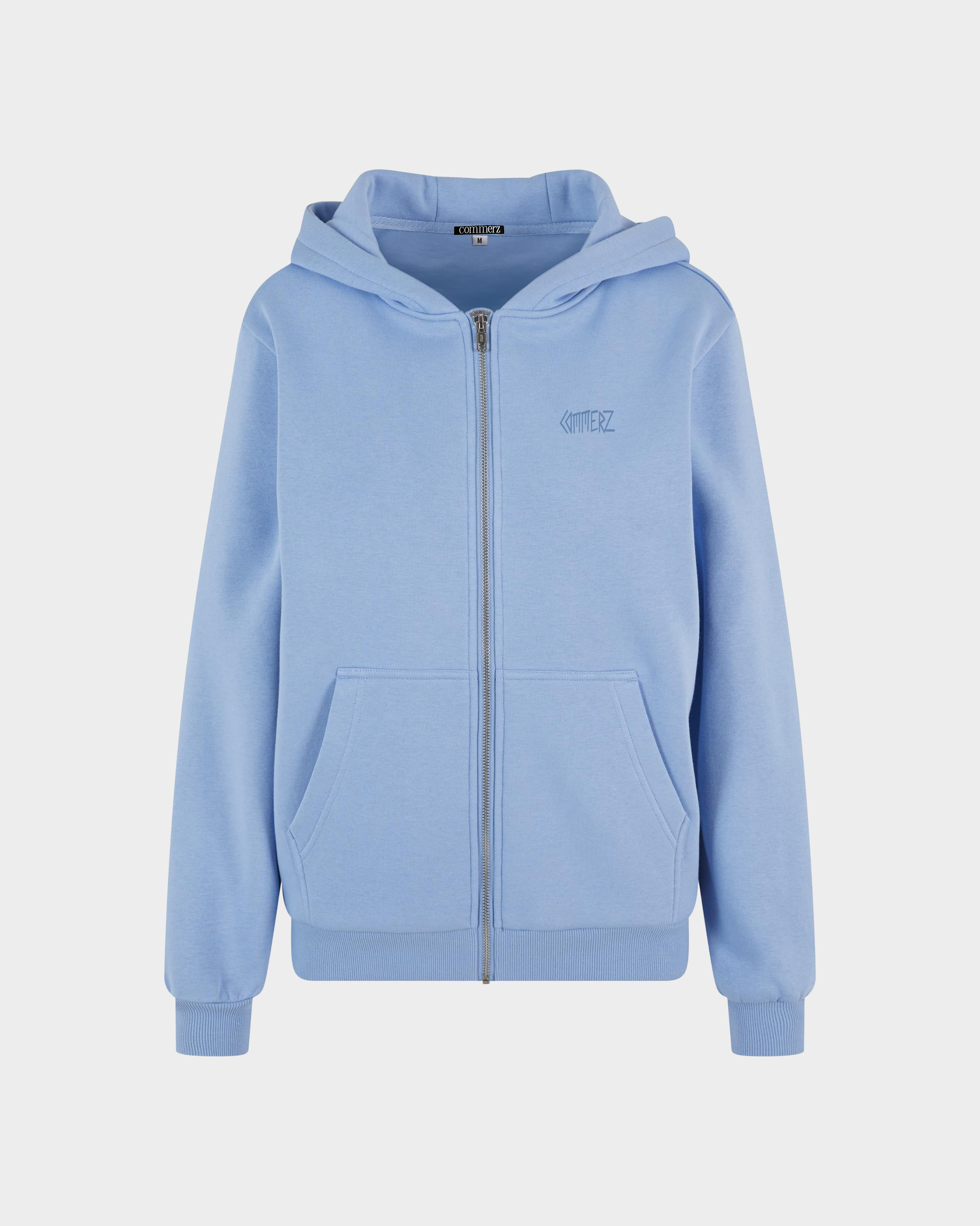 C156 Commerz Fluffy Zip Hoodie Light Blue Women