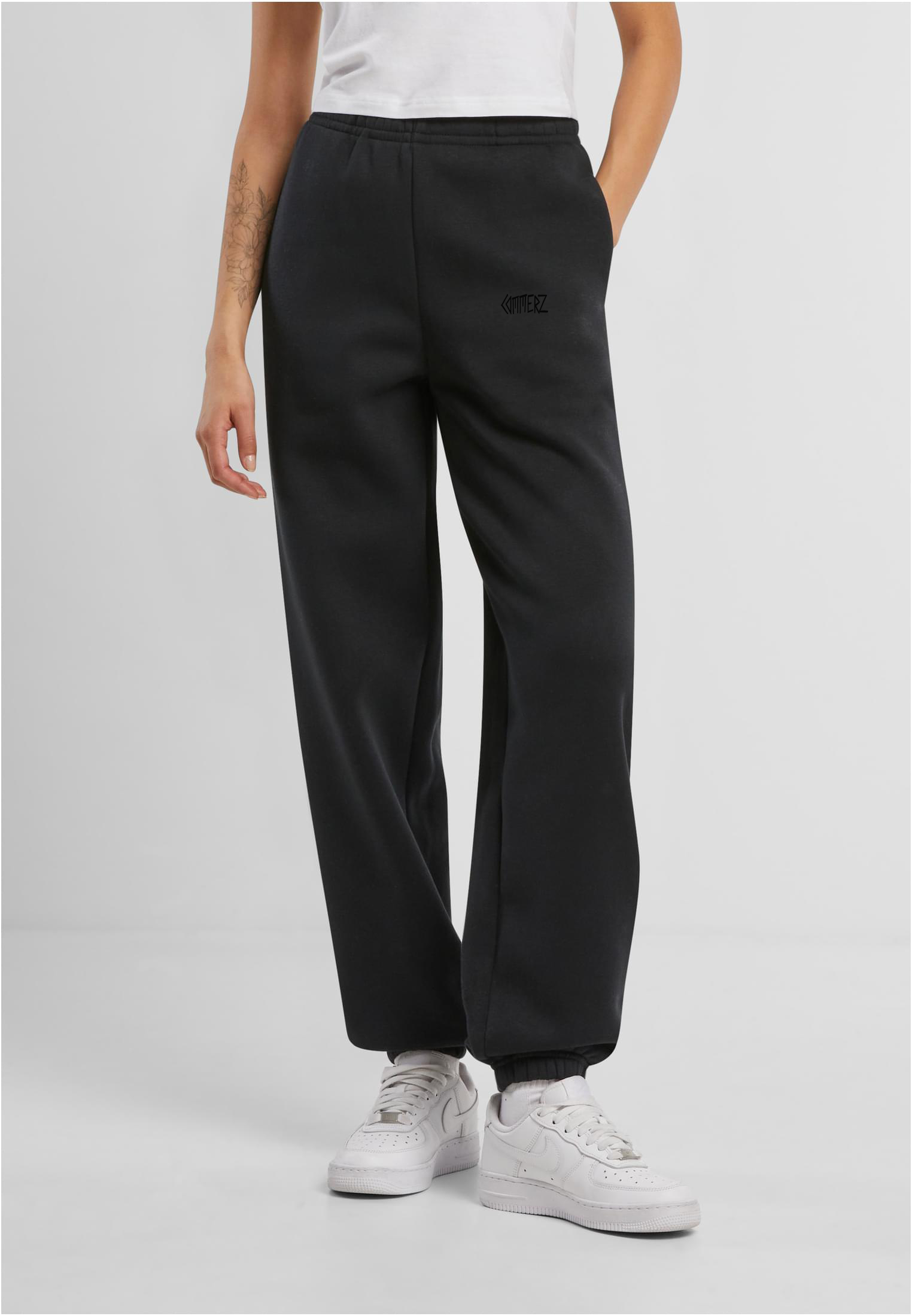 C153 Commerz Fluffy Track Pants Black Women