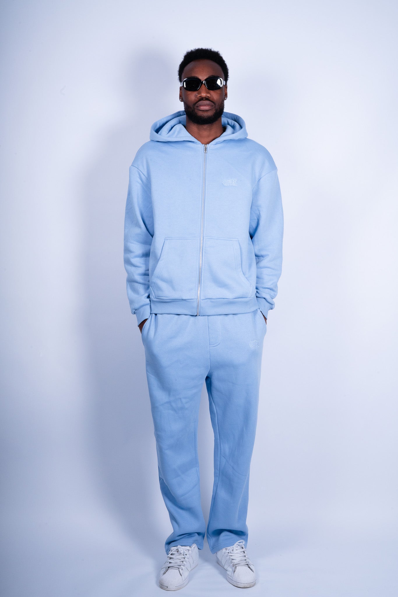 C138 Commerz Fluffy Track Pants Light Blue Men