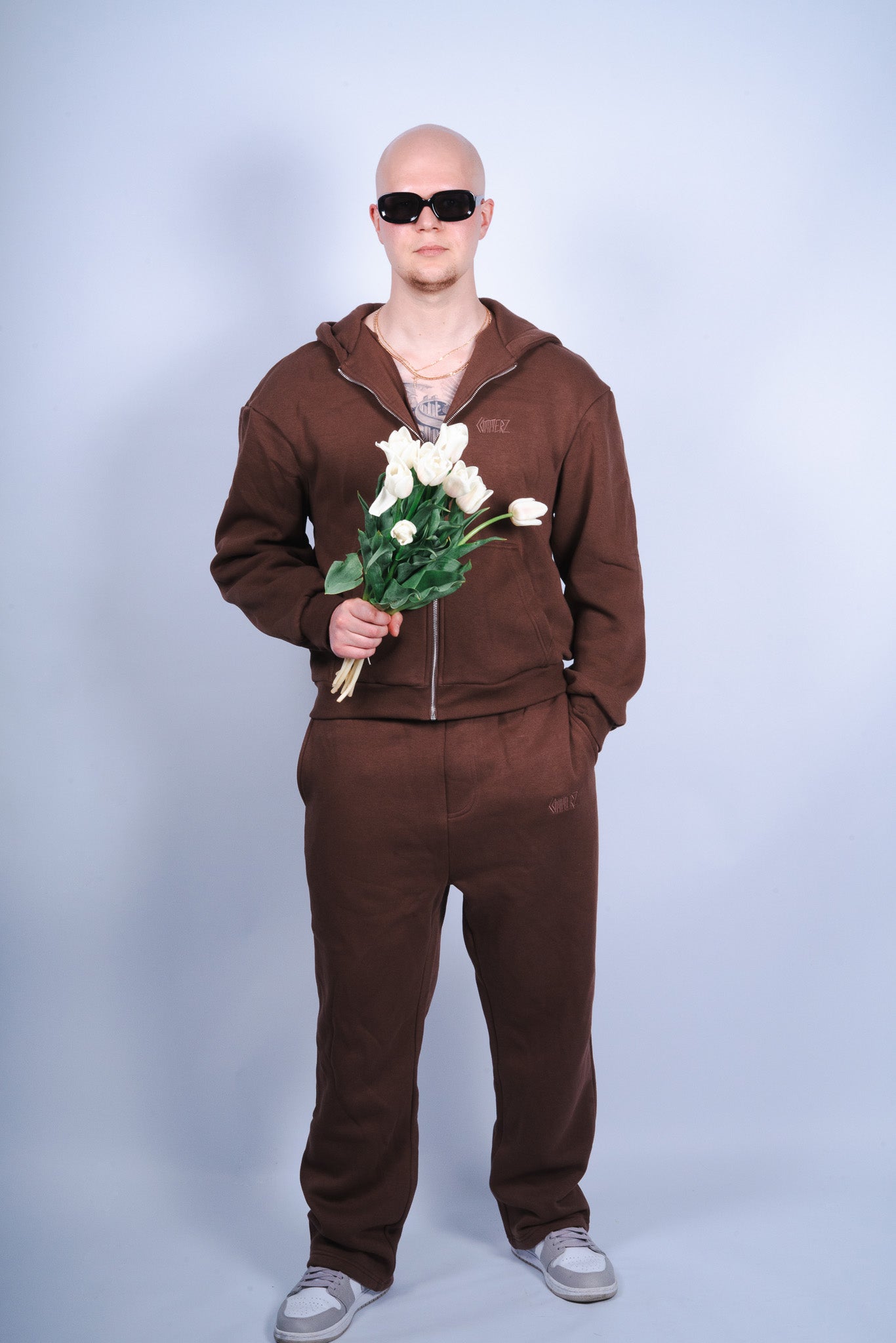 C134 Commerz Fluffy Track Pants Mokka Men
