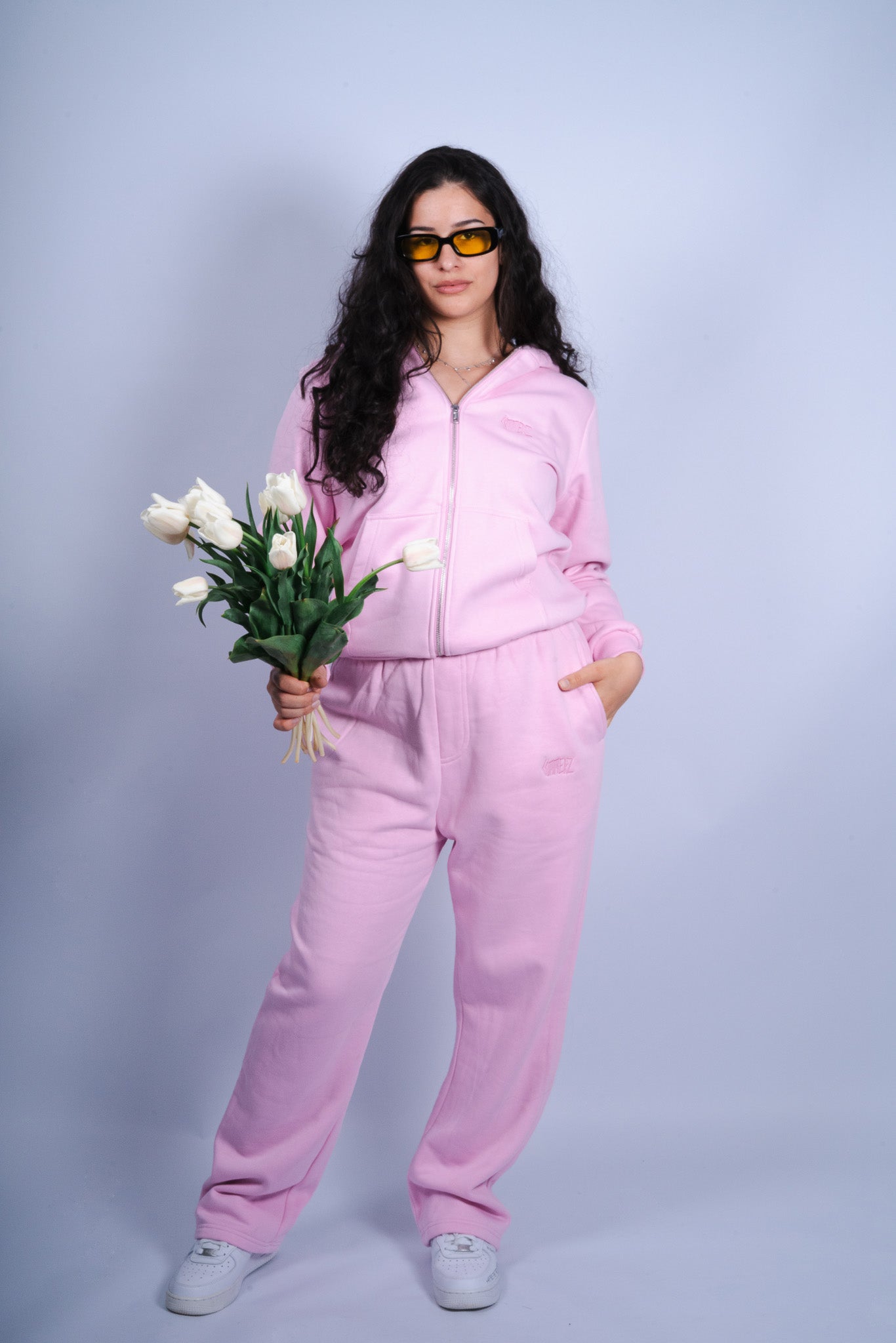C130 Commerz Fluffy Track Pants Rosa Women